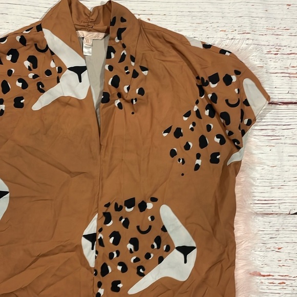 Hutch Brown Leopard Print Blouse - Picture 8 of 10